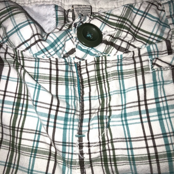 AEROPOSTALE SIZE 3/4 MULTICOLORED PLAID BERMUDA SHORTS SIDE SPLIT HEMS POCKETS - Picture 3 of 5